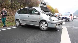 Schleuderunfall auf der A14 bei Wolfurt [upl. by Gilemette]