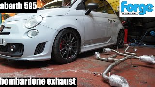 ABARTH 595 STAGE 1BOMBARDONE EXHAUST SO LOUD [upl. by Anilyx]