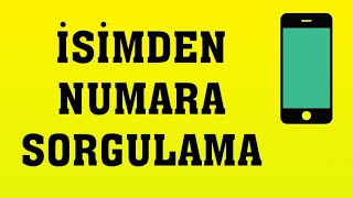 İsimden Numara Sorgulama [upl. by Ursuline]