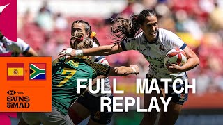 Making home advantage count  Spain vs South Africa  Playoff Qualifier Match  HSBC Madrid Sevens [upl. by Eleaffar]