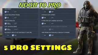 5 Settings That’ll Make you a PRO in CODM  5 Pro Settings For Codm [upl. by Sidnac962]