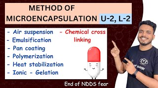 Methods of microencapsulation  microencapsulation part 2  methods of microencapsulation NDDS [upl. by Airak]