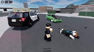 LAPD Street racer crashes into patrol cruiser driver pulls weapon [upl. by Oiciruam761]