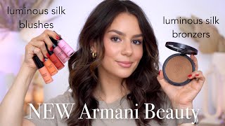 NEW ARMANI BEAUTY Luminous Silk Powder Bronzer  Liquid Blush Cheek Tint  Tania B Wells [upl. by Quennie]