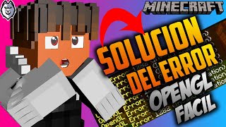 Como SOLUCIONAR el Error OpenGL en MINECRAFT 119 118 117  ERROR DE MINECRAFT [upl. by Ylil]