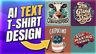 BETTER THAN MIDJOURNEY Ai Tshirt Design with TEXT Ideogram Ai Print on Demand Tutorial [upl. by Ful]