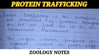 PROTEIN TRAFFICKING NOTES [upl. by Rema]