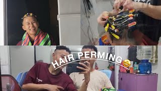 Hair Permingcurly hairstyles for boys🤣straight to curly hairDainaSorokhaibam ❤️ [upl. by Studnia554]