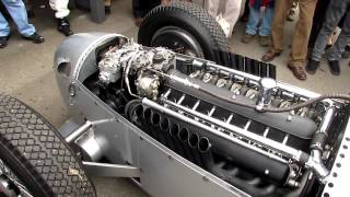 Definitive Auto Union V16 C Type engine warm up  Goodwood Revival 2012  Silver Arrows [upl. by Nomelc325]