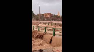 Algeria news  footage of the flooding in this afternoon in Béchar [upl. by Okomom]