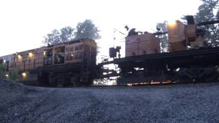 Loram Rail Grinder in Action  Sparks Fly [upl. by Normak]