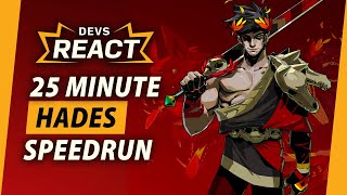 Hades Developers React to 25 Minute Fresh File Speedrun [upl. by Chessa970]