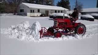 Farmall Cub V Plow Snow Plowing [upl. by Nwahsyar]