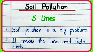 5 lines on Soil Pollution Essay  Essay on Soil Pollution  Five lines on Soil Pollution  Few lines [upl. by Docila]