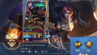 Tigreal Best Build 2024 MVP MLBB Gameplay [upl. by Simeon]