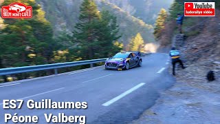 rallye MonteCarlo 2022 ES7 Guillaumes Péone Valberg flat out full attack [upl. by Eelrahc]