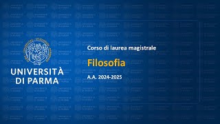 Corso di laurea magistrale in Filosofia  AA 202425 [upl. by Ambrogino]