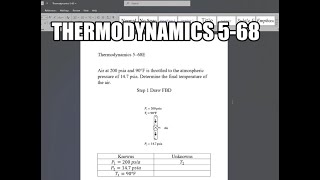 Thermodynamics 568 Air at 200 psia and 90°F is throttled to the atmospheric pressure of 147 psia [upl. by Ellerahs]