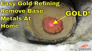 Easy DIY Gold amp Silver Refining Process At Home No Acids Remove Base Metals By Cupelling MBMM [upl. by Triny]