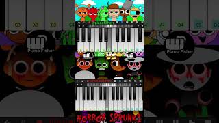 Incredibox Sprunki Normal Vs Horror Sprunki Theme  Easy Piano Tune shorts [upl. by Serdna]