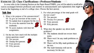 Listening Exercise 22 Barrons TOEFL Class ClarificationsProfessorStudents [upl. by Ronoc]