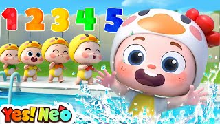 Five Little Ducks  Pool Safety Rules  Safety Tips  Nursery Rhymes amp Kids Songs  Yes Neo [upl. by Htiduj]