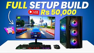 Rs 50000 Full Setup🔥Gaming PC Build in 2024 [upl. by Elliven]