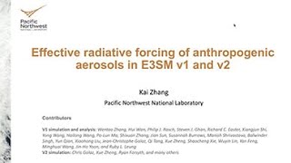 Effective Radiative Forcing of Anthropogenic Aerosols in E3SM v1 and v2 [upl. by Epoillac830]