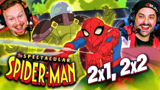 SPECTACULAR SPIDERMAN Season 2 Episodes 1 amp 2 REACTION Mysterio  Kraven the Hunter  Marvel [upl. by Ydnyc]