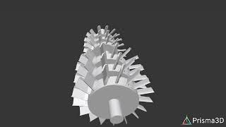 jet engine compressor 3d model in prisma 3d [upl. by Niattirb]