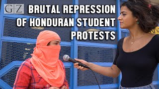 UStrained troops shoot Honduran students protesting privatization [upl. by Anpas137]