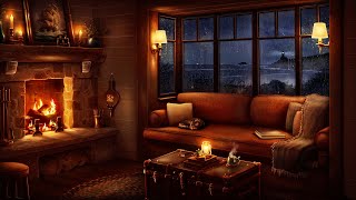 Cozy Cottage by the Sea Ambience with Rain amp Fireplace Sounds for Sleeping Reading amp Relaxation [upl. by Alleoj]