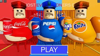 COCACOLA BARRY Vs PEPSI BARRY vs FANTA BARRY In BARRYS PRISON RUN new scary Obby roblox [upl. by Odnuges]