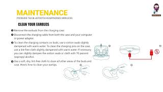 How to Use PocBuds T60 Bluetooth Wireless Earbuds User Guide and Troubleshooting [upl. by Ahseiyn]