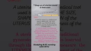 Diagram with uses of uterine sound bscnursing practical medicalstudent hospital medical [upl. by Urina249]