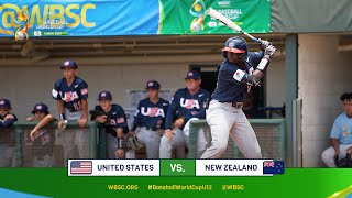 HIGHLIGHTS  USA vs New Zealand  WBSC U12 Baseball World Cup [upl. by Ednyl]