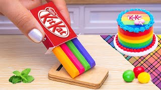 Amazing Miniature Chocolate Cake Decorating Ideas  1000 Best Colorful Rainbow KitKat Cake Dessert [upl. by Dnomyar]