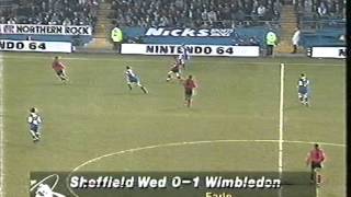 Sheffield Wednesday vs Wimbledon March 9th 1997 FA Cup Quarter Final Entire 2nd half [upl. by Annelg510]