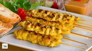 Como hacer Pollo Satay estilo Thai quotKai Satayquot ไก่สะเต๊ะ [upl. by Palestine]