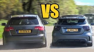 Audi RS3 vs Mercedes A45 AMG  SOUND BATTLE [upl. by Sweet]