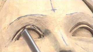 Carving a Female Eye  Woodcarving Teaching DVD by Ian Norbury  Clip [upl. by Derwood]