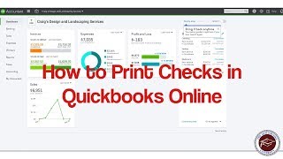 How to Print Checks in Quickbooks Online [upl. by Boeke]