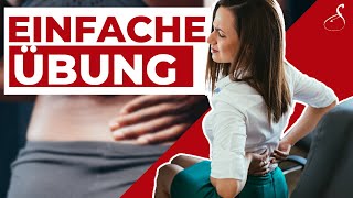 Schmerzen beim Sitzen  EINFACHE ÜBUNG für den Alltag │ SanoGym [upl. by Mari401]