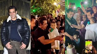 सलमान खान ने भांजी आयत शर्मा संग पनवेल फार्महाउस में मनाया 56वां बर्थडे Salman Khan Birthday Party [upl. by Evatsug]