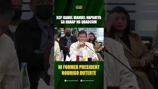 “I Can Send You To Prison I Guarante You” Former PRRD To Congressman Raoul Manuel fprrd [upl. by Aronael710]