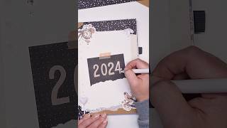 🤎📓 2024 Bullet Journal Cover Page amp Wunschliste in meinem neuen Vintage Scrapbook Style BuJo Setup [upl. by Machutte]