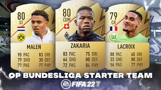 FIFA 22  MINDBLOWING BUNDESLIGA STARTER TEAM 🤯 ft Lacroix Zakaria amp Malen FIFA 22 ULTIMATE TEAM [upl. by Ayna368]