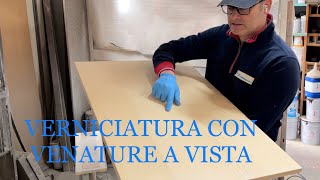 Laccatura con vernice per poro aperto e venature a vista [upl. by Llirret]