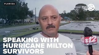 Hurricane Milton survivors in Florida speak on their terrifying experience weathering the storm [upl. by Yellas]