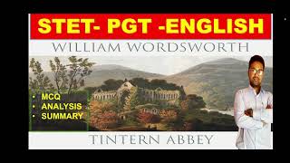 TINTERN ABBEY  WILLIAM WORDSWORTH  STET PGT ENGLISH  MCQ [upl. by Elokin738]